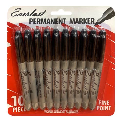 Black Marker Set - 10 pack